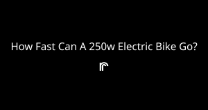 fast does a 250w electric bike go